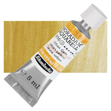 Open in modal - Schmincke Horadam Aquarell Artist Watercolor - Urban Yellow, 5 ml tube and swatch