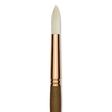 Open in modal - Princeton Best Natural Bristle Brush - Round, Long Handle, Size 12 close up