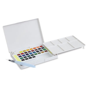 Sakura Koi Watercolor Sketch Box Travel Pan Sets - Set of 36 colors. Package open.
