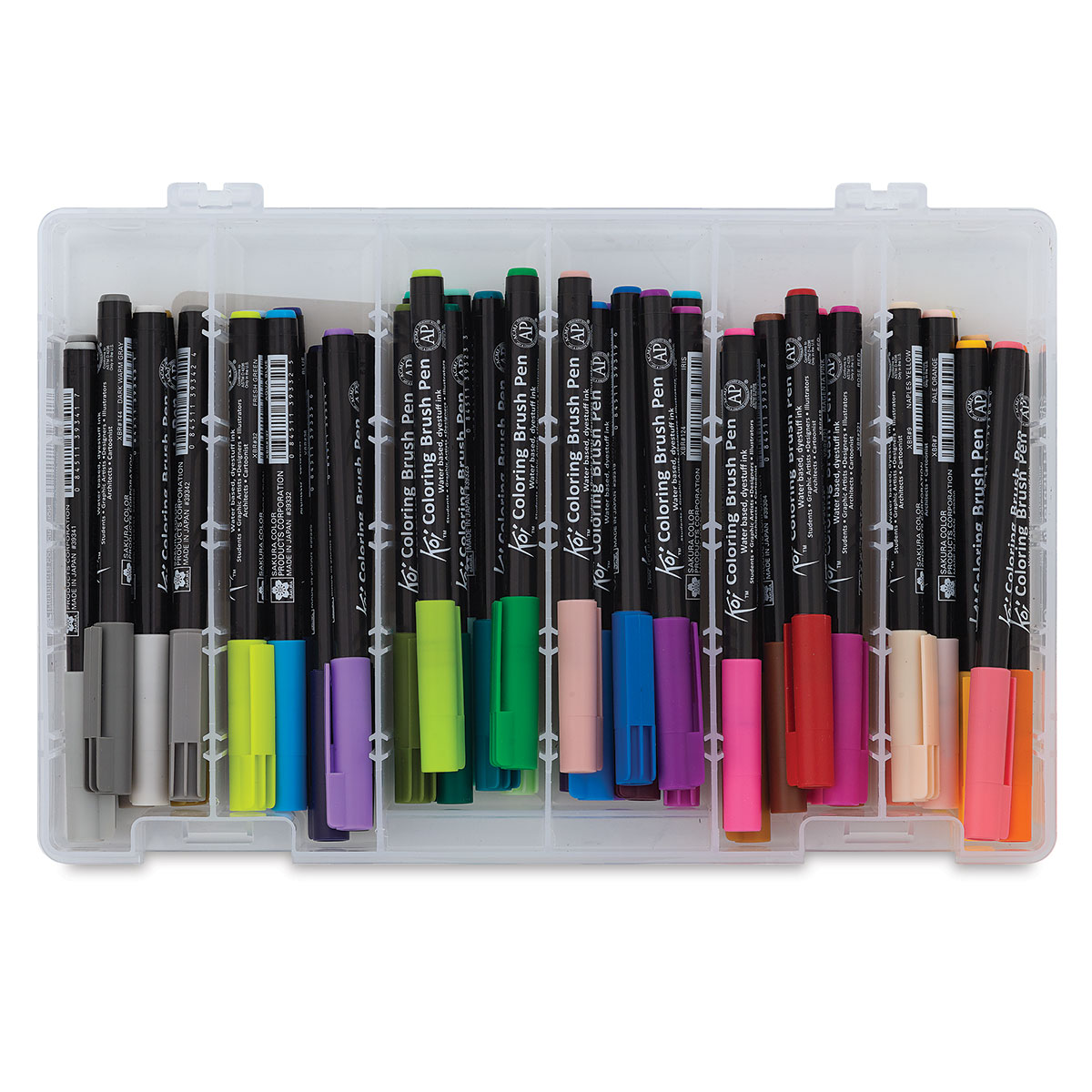 Sakura Koi Coloring Brush Pens - Assorted Colors, Set of 48 