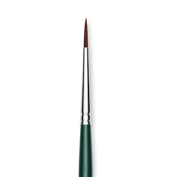 Open in modal - Silver Brush Ruby Satin Synthetic Brush - Round, Size 2, Short Handle close-up