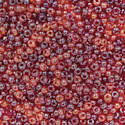 John Bead Czech Glass Seed Beads - Red, Luster Mix, 10/0, 22 g vial