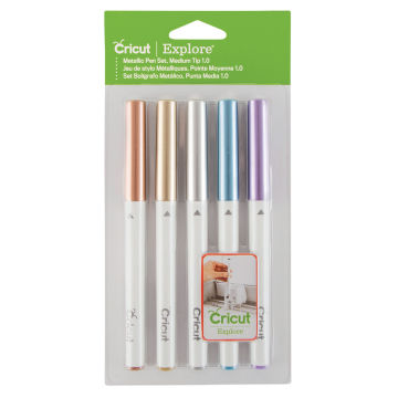 Cricut Pen Set - Front of blister package of Metallic Set of 5