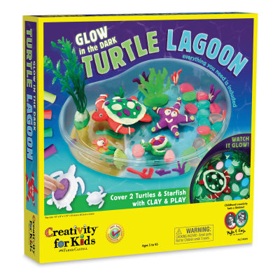 Glow in the Dark Turtle Lagoon Set - Angled view of front of package