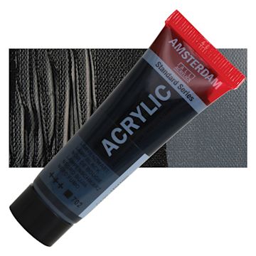 Open in modal - Amsterdam Standard Series Acrylic - Lamp Black, 20 ml Tube and swatch