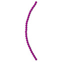 John Bead Czech Glass Preciosa Velvet Bead Strand - Round, Fuchsia, 6 mm