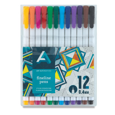 Art Alternatives Fineline Pen Sets - Front of package of set of 12 pens