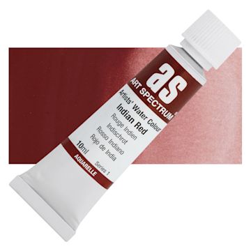 Open in modal - Art Spectrum Artists’ Watercolor Tube - Indian Red, 10 ml tube and swatch