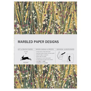 Open in modal - Pepin Press Creative Paper Book - Marbled Designs, front of packaging
