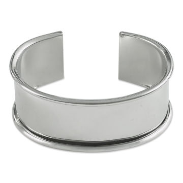 Realeather Metal Cuff Bracelet - 1" Wide, exterior shown