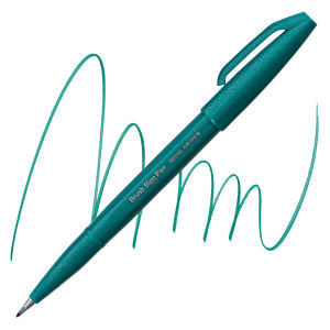 Pentel Arts Brush Tip Sign Pen - Turquoise Green