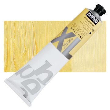Open in modal - Pebeo XL Studio Oil Paint - Naples Yellow, 200 ml Tube and swatch