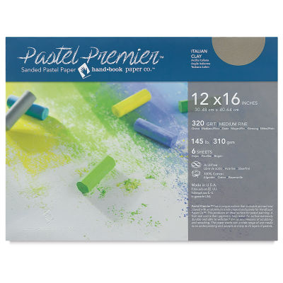Hand Book Paper Co Pastel Premier Sanded Pastel Paper - Top view of front cover of Clay color paper pad
