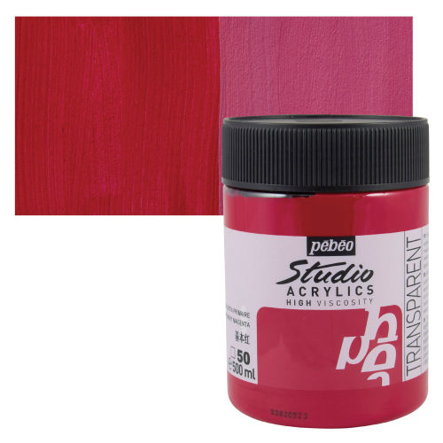 Pebeo High Viscosity Acrylics - Primary Magenta, 100 ml tube