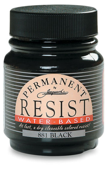 Jacquard Waterbased Resist - Front of Black Jar shown