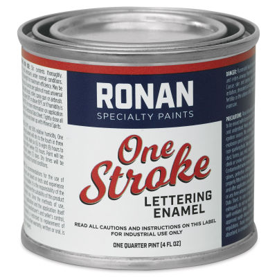 Ronan One Stroke Lettering Enamel - Dark Blue, Quarter Pint