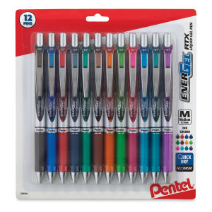Pentel EnerGel RTX Gel Pens - Assorted, Set of 12