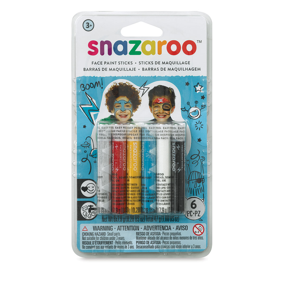 Snazaroo™ Unisex Assorted Colors Face Painting Kit - Basic Supplies - 1  Piece