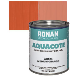 Ronan Aquacote Water-Based Acrylic Color - Medium Orange, Pint