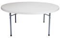 National Public Seating Corp. Folding Table - Round, 71" Diameter, Light Grey Top
