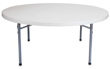 Open in modal - Folding Tables - Front view of Round Table