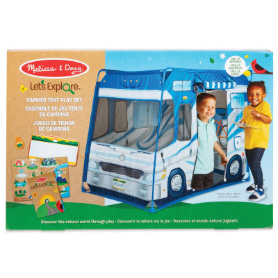 Melissa & Doug Let's Explore Camper Tent Play Set (Front of packaging)