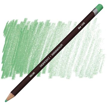 Open in modal - Derwent Coloursoft Pencil - Mint pencil and swatch