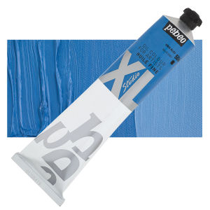 Pebeo XL Studio Oil Color - Blue Grey, 200 ml, Swatch with Tube