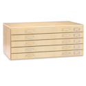 Diversified Spaces Flat File System - 5-Drawer Unit, Maple (top and base not included)
