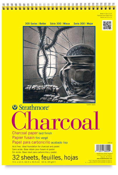 Strathmore 300 Series Charcoal Pad - 9 x 12, 32 Sheets