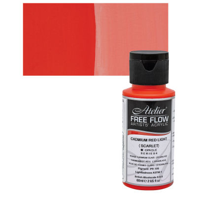 Chroma Atelier Free Flow Acrylic - Cadmium Red Light Scarlet, 2oz bottle