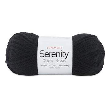 Open in modal - Premier Yarn Serenity Chunky Solids Yarn - Raven, 109 yds