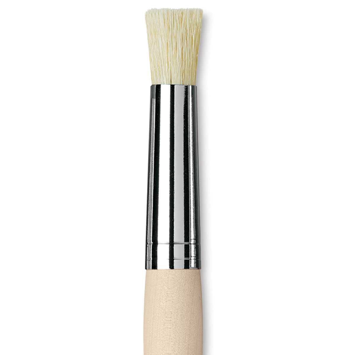 da Vinci Graphic Design Series 113 Stencil Brush Size 6 White Chinese Hog Bristle with Long Plainwood Handle 
