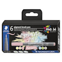 Staedtler Pigment Arts Brush Pens - Pastel Colors, Set of 6