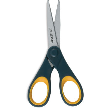 Non-Stick Titanium Bonded Scissors - 5" Gray scissors shown upright and slightly open