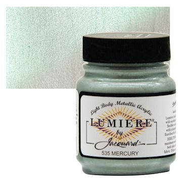 Open in modal - Jacquard Lumiere Acrylic - Mercury, 2.25 oz Jar and swatch