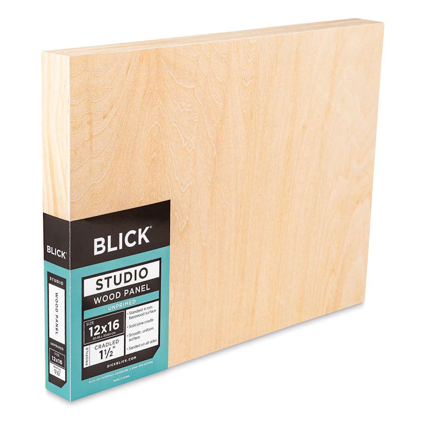 Blick Studio Artists' Wood Panels Gallery Cradle, 12" x 16", 11/2