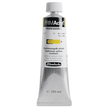 Open in modal - Schmincke Primacryl Professional Acrylic Paint - Cadmium Yellow Medium, 150 ml Tube