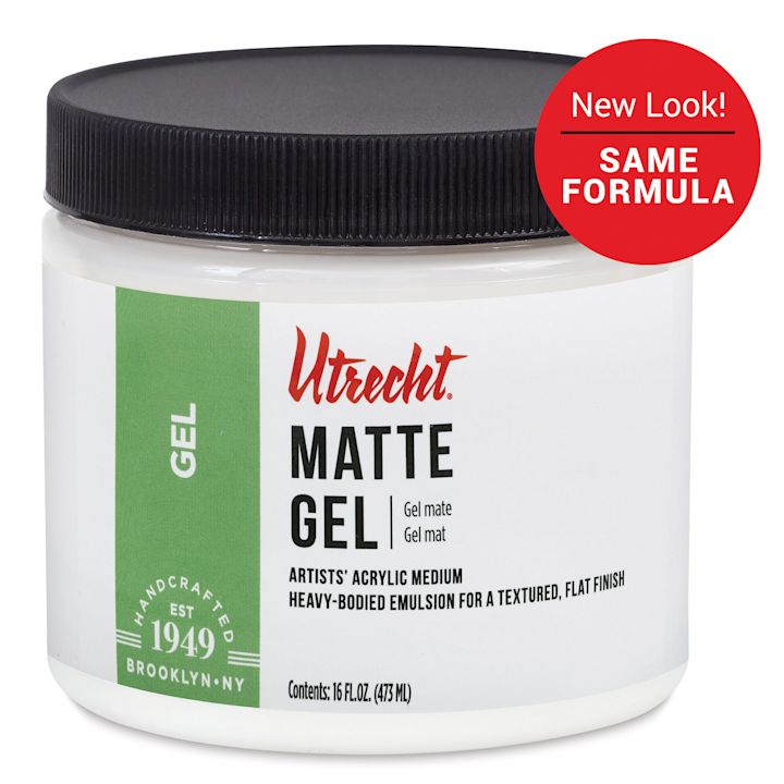 Utrecht Artists' Acrylic Gel Medium Gel Matte Medium, Pint BLICK