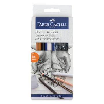 Faber-Castell Creative Studio Charcoal Sketch Set, Set of 7, front of packaging