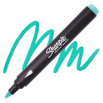 Open in modal - Sharpie Creative Acrylic Marker - Brush Tip, Lake Green - Marker and Swatch