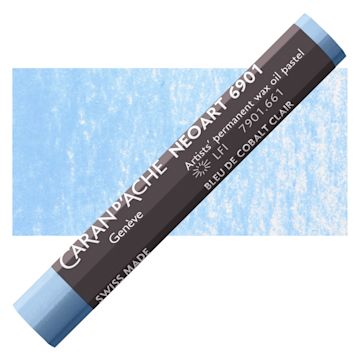 Open in modal - Caran d’Ache Neoart 6901 Pastel - Cobalt Blue 5%, pastel and swatch