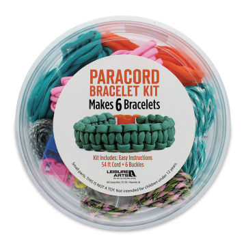 Paracord Bracelet Kit Makes 6 Bracelets-multicolored. Leisure Arts.Sealed  NEW