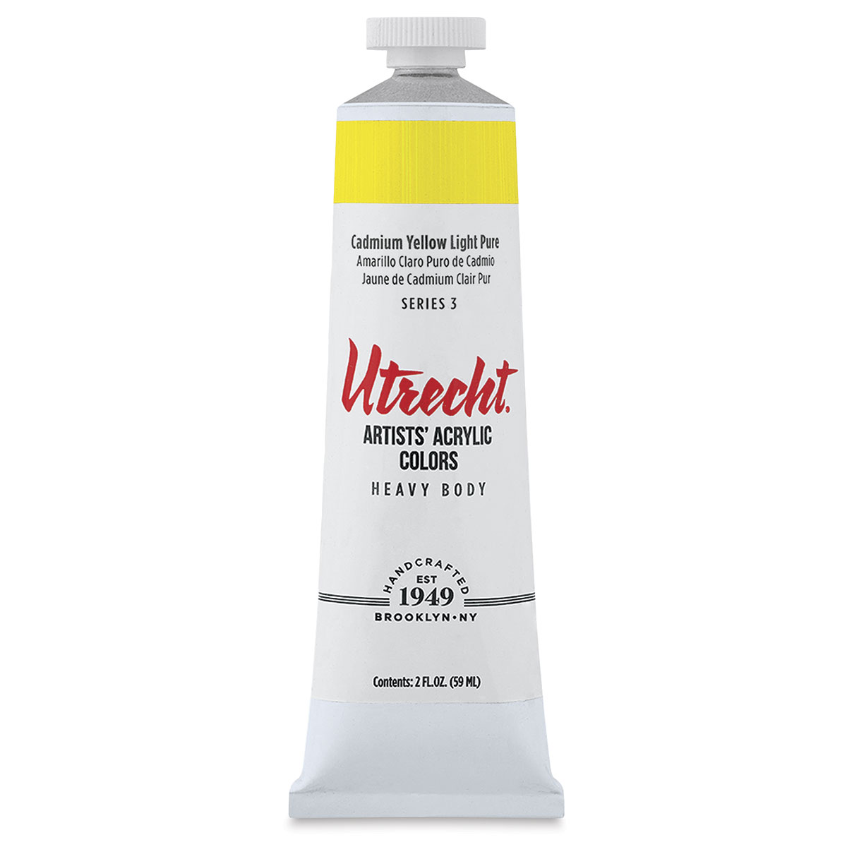 Utrecht Artists' Acrylic Paint - Cadmium Yellow Light, Pint 