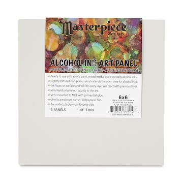Open in modal - Masterpiece Alcohol Ink Art Panels - 6" x 6", Pkg of 3 front of packge