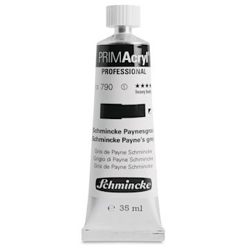 Open in modal - Schmincke Primacryl Professional Acrylic Paint - Schmincke Payne's Grey, 35 ml Tube