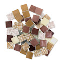 Mosaic Mercantile Patchwork Tiles - Maroon/Tan, 6 oz