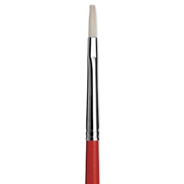 Open in modal - Da Vinci Maestro 2 Hog Bristle Brush - Flat, Long Handle, Size 1 close up
