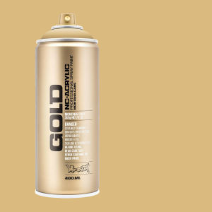 Montana Gold Acrylic Professional Spray Paint - Sahara Beige, 400 ml (Spray can with color swatch)