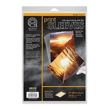 Open in modal - Lineco Digital Print Sleeve Pack - 11" x 17", Pkg of 25